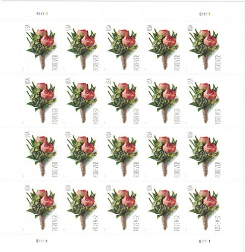 Celebration Boutonniere Forever Stamps - Sheet of 20 United States Postage Stamps