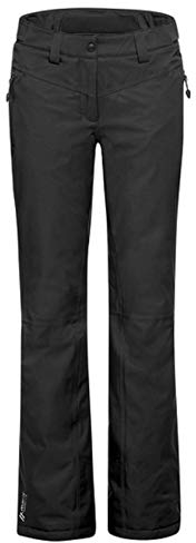 Maier Sports Ronka, Damen Skihose, Wasserdichte Schneehose, Schützender Schneefang und verstellbarer Bund, PFC-frei, mTHERM Wattierung & mTEX Wetterschutz, Schwarz, Gr. 24 (W40/L30)
