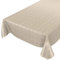 ANRO Wachstuchtischdecke Wachstuch Wachstischdecke Tischdecke Wachstuchdecke Beige Leinenoptik 200x140cm eingefasst