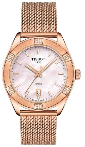 Tissot Women Analogue Swiss Quartz Watch with Stainless Steel Strap T1019103315100