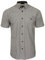 Xact Men's Gingham Check Shirt with Button-Down Collar - Short Sleeved (Black/White) M