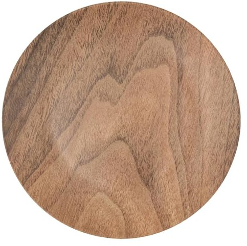 Secret de gourmet Assiette Plate Design Bois Mood - Diam. 26 cm - Marron