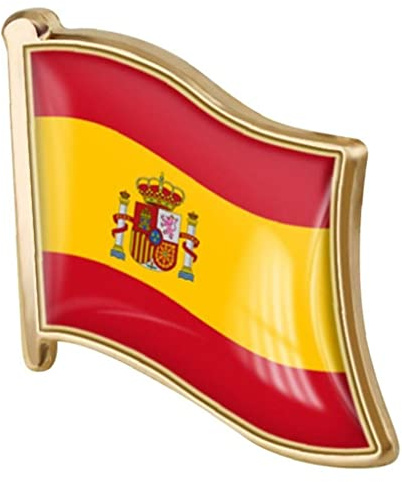 Ayrsjcl 1pc España Bandera Pin Insignia Metal Solapa Alfiler Broche Bandera Española Novedad Regalo Solapa Corbata Punta Insignia Accesorio