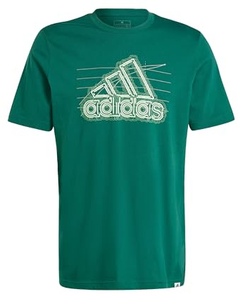 adidas Men's Growth Badge Graphic Tee, Collegiate Green, XL