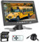 Rückfahrkamera Set mit 7 Zoll Monitor Fahrzeug, Backup Kamera IP68 Wasserdicht, 18IR Nachtsicht, Kabel Einparkhilfe für LKW/Anhänger/Bus/Van/Landwirtschaft/Wohnmobile/Wohnwagen 12-24 Volt