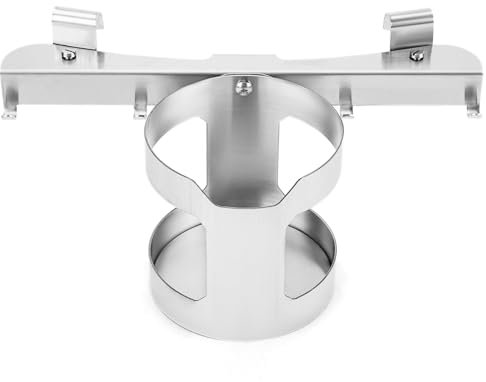 Onlyfire Support pour Ensemble de Barbecue avec 4 Crochets, Portebouteille/Porte-Sauce, Acier Inoxydable, Accessoire de Barbecue Crochet pour Porte-Ustensile, pour Weber 47cm et 57cm Kettle Grill