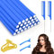 WEFHEF 40 Stück Haar Lockenwickler ohne Hitze Flexibler Papilotten Lockenstäbe Lockenwickler über Nacht für Mädchen Schaumstoff Hair Blau