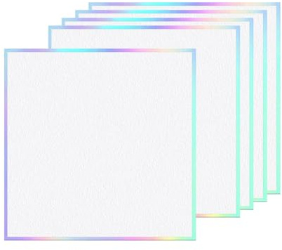 Amagogo 5x Tavole Shikishi Giapponesi, Tavole per Firme Carta Washi, Quadrata per Incontri e Firme Schizzi Facile da Trasportare Compatto, per Schizzi Artistici e Altri Eventi, 15x15 Cm