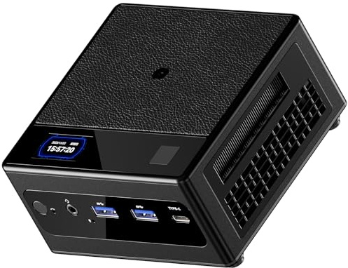 AOOSTAR GEM10 Mini PC con N100 (fino a 3,4 GHz) Mini Desktop Computer Barebone (senza RAM/SSD) supporta DDR5, M.2 NVME PCIe3.0x2, ricarica wireless, triplo display 4K, HDMI, 2 x 2,5G LAN per casa