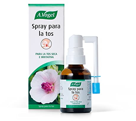 A.Vogel Husten Spray 30 ml, 100% natürlich effektiv gegen Reizhusten, mit Königskerzen-Extrakt, Eibischwurzel-Extrakt und Bienenhonig