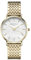 Rosefield Damenuhr The Upper East Side Gold 33 mm Rundes Gehäuse mit Weißem Zifferblatt und goldenem Band - UEWG-U21