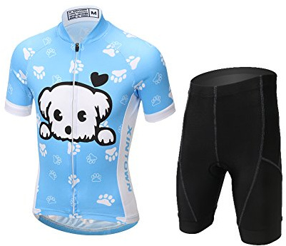 LSERVER Combinaison de Maillot Cyclisme Velo Pantalons pour Enfant, Chien, 2X (Convient à 11-13 Ans)