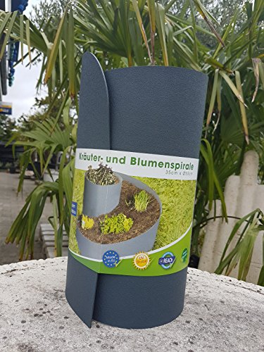 m-n rainman Kräuter und Blumenspirale Kräuterbeet Kräuterschnecke Kräuterturm Hochbett 35 cm Höhe Ø 55 cm anthrazit