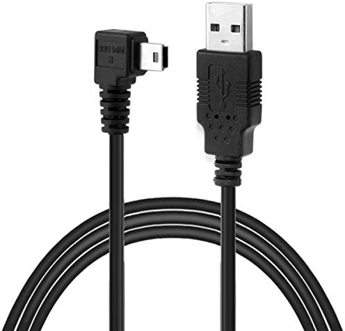 chenyang Mini USB Cable USB 2.0 Male to Mini USB 5 Pin Male 90 Degree Right Angled Charging Data Transfer Extension Cable Black 3.0M