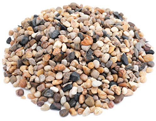 WUWEOT 12 Pounds Decorative Small Pebbles, Natural Gravel Mixed Color Stones for Fresh Water Fish Animal Plant Aquariums, Landscaping, Home Decor etc (0.4-0.8)