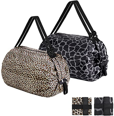 QZDAFFIC Reusable Shopping Bag with Adjustable Handles
