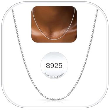 FUNEIA 925 Sterling Silber Kette Damen Verstellbare Halskette Verlängerungskette und einer Breite von 0,75/1/1,2/1,3/1,5 Silberkette Damen 925 ohne anhänger 40CM-60CM（40cm