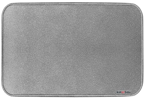KOTARBAU® Placa de suelo para chimenea, 48 x 60 cm, de acero con recubrimiento en polvo, color plateado envejecido, placa de suelo, para chimenea, protección contra chispas