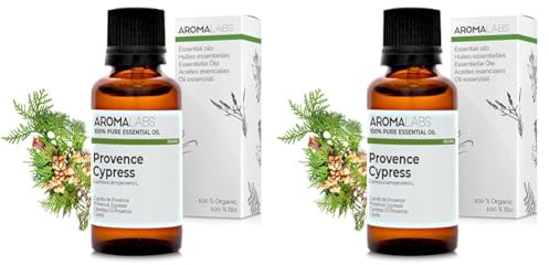 BIO - Provence Cypress Essential Oil - 30mL - 100% Pure, Natural, Chemotyped and AB Certified - AROMA LABS (French Brand) (Pack of 2)