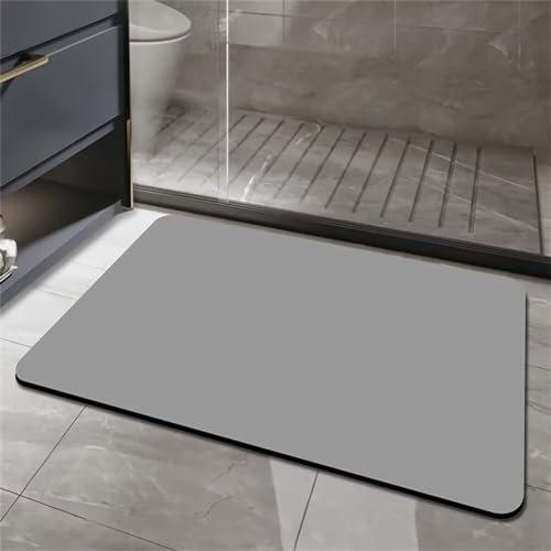 Halkfri kiselsten badmatta snabbtorkande 71 x 140 cm stor duschmatta för badrumsgolv tvättbar och modern design