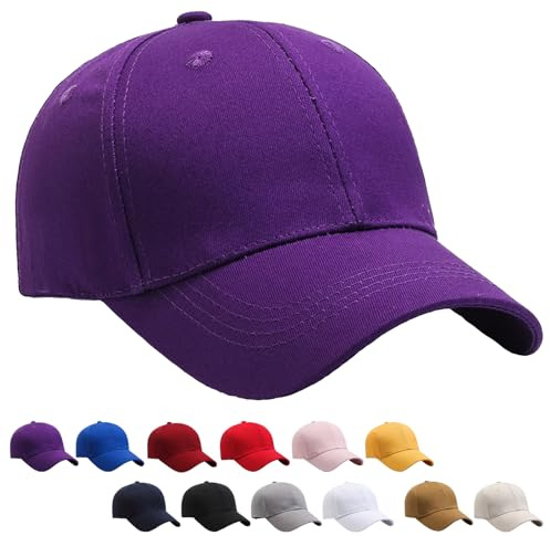 YOUYIKE Gorra de Béisbol Ajustable Unisex, 100% Cotton, Gorras de Béisbol Hombre para Lockup Adj Gorra con Visera y Cierre Ajustable, para Casuales Running Beisbols Tenis Golf