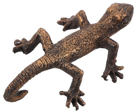 Angoily Pendentif Pot de Fleurs Gecko Figurines Suspendues pour Pots de Fleurs Ornement de Jardin en Résine Couleur Café Décoration Murale pour Jardin et Bureau