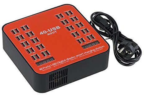 KALEA-INFORMATIQUE Estación de Carga Industrial Tipo USB 40 Puertos, con Salidas de 3A MAX. Potencia Máxima 200W