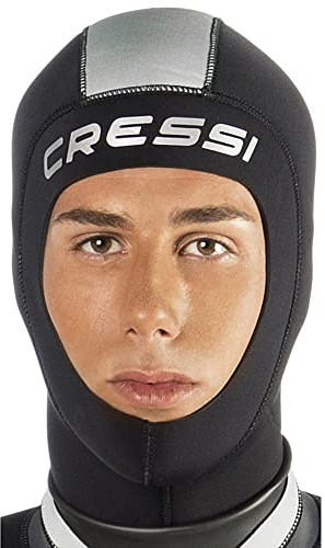 Cressi Hood Unisex Kopfhaube 3mm Neopren, Schwarz, XS/1