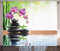 ABAKUHAUS asiatisch Rustikaler Gardine, Spa Spring Water Gesundheit, Schlafzimmer Kräuselband Vorhang mit Schlaufen und Haken, 280 x 245 cm, Lila Schwarz