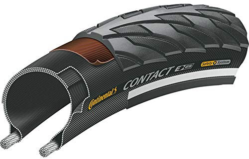 Continental Reifen Contact 28x1,25Zoll 32-622mm 700x32C schwarz 0101318+Flicken