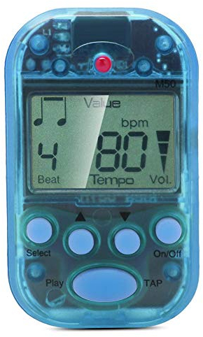 Digitales Metronom, M50 Meideal Blue Mini Metronom Multifunktionales digitales LCD-Beat-Tempo(Blau) Regler Musikinstrumentenzubehör