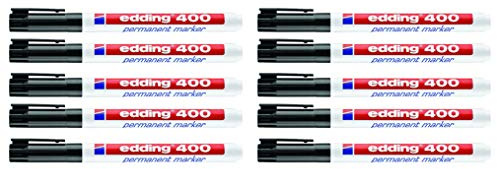 edding Permanentmarkör svart 400-01 (1 mm, förpackning med 10)