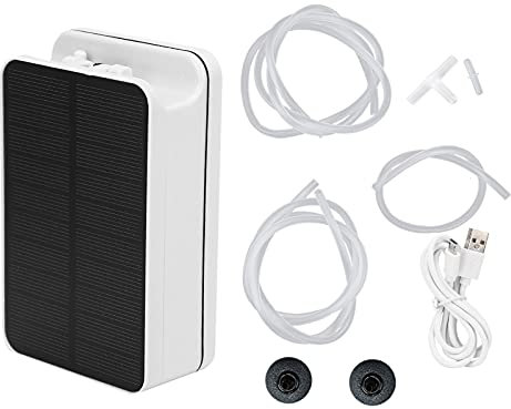 Garosa Luftpumpe Solar Kit AP002 Solarbrunnen Sauerstoffbelüfter Luftpumpe für Aquarien Pool Teich Aquarium Patio Garten,Diverse Pumpen Zubehör