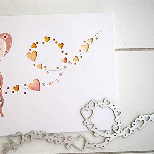 Stanzformen mit Herzmotiv, Metall, Prägeschablone für Scrapbooking, DIY, Album, Papier, Karten, Kunst, Handwerk, Dekor (Lace Heart)