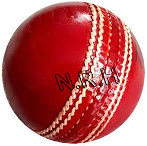 Pelota de cricket de cuero de grado A cosido a mano para 50 partidos de bolas de cricket, color rojo