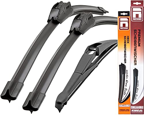 Recambo SCHEIBENWISCHER VORNE + HINTEN kompatibel für NISSAN QASHQAI | J11 | ab 2014 (3er Set: 650mm / 400mm / 300mm)