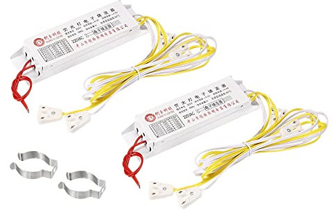 PATIKIL Electronic Ballast, 2 Pack 220V AC 24/55-Watt T8 Fluorescent Tube Universal Ballast Tube Instant Start with 4 Interface, White