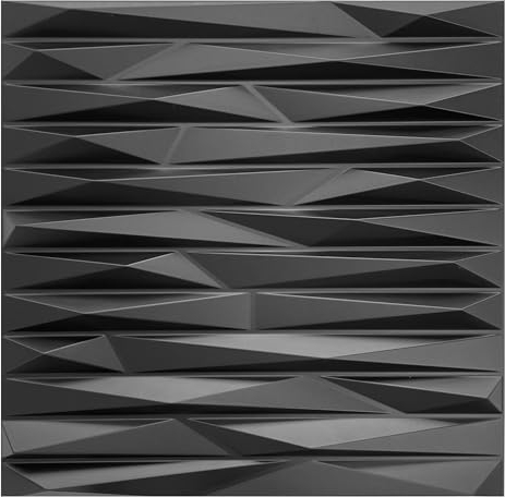 Eurodeco 12 pièces 3D Panneaux muraux & Plafond, 50cm x 50cm en Plastique PVC, Mur 3D, Plafond 3D, revêtement Mural, Salle de Jeux, 3m² - 1mm d'épaisseur