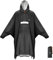 ANYOO Wasserdichter Regenponcho Winddichter Regenmantel mit Seitlichem Reißverschluss, Leichter Regenjacke mit Verstellbaren Ärmeln für Outdoor Wandern Radfahren, Einheitsgröße, Schwarz