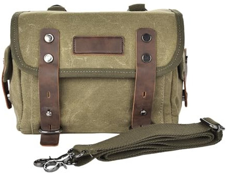 kivrimlarv Canvas Motorcycle Panniers - Detachable Side & Tail Bags for Motorbike