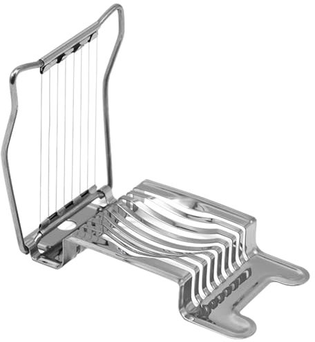 Cortador de huevos hervidos, cortador de fresas multifuncional, picador para tomate, almuerzo, carne, champiñones, picador de acero inoxidable para delicatessen, cafetería, restaurante y hogar