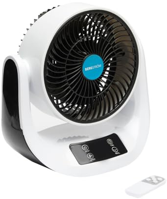 3 Pagen® kompakt fläkt med fjärrkontroll – 3 hastighetsnivåer för perfekt kylning – 70° oscillation för luftfördelning – bordfläkt med timerfunktion – särskilt tyst