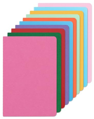 Thboxes A5 Lined Notebooks, 10 Pack, 60 Pages, Soft Cover, Mixed Colours | 80Gsm Paper, Thread Bound, Lays Flat, Rounded Corners, For School, Office And Travel