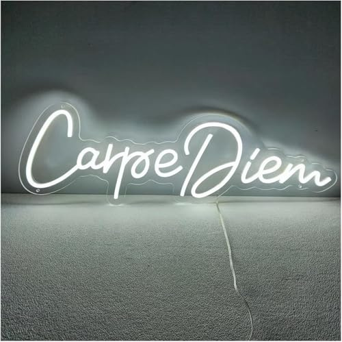 insegna luminosa al neon Per insegne al neon Decor Carpe Diem per Club Party Shop Home Camera da letto Compleanno Lampada 42cm×14.7cm