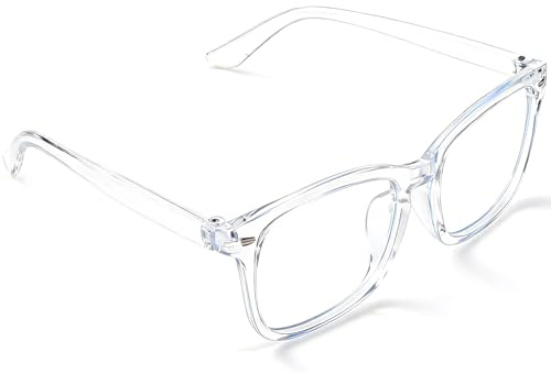 Synkris Lunettes Anti Lumière Bleue Homme Femme Protection Fatigue Oculaire | Lunette Repos Gaming Filtre UV400 Transparent pour Écran PC TV Smartphone Lecture écriture Monture Légère Sans Correction