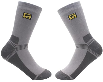 QSTDGVPW Calcetines para Patinaje sobre Hielo, Transpirables Y Cómodos para Patines de Hielo, Esquí, Patinaje Artístico, Ideales para Y Trabajadores, Gris