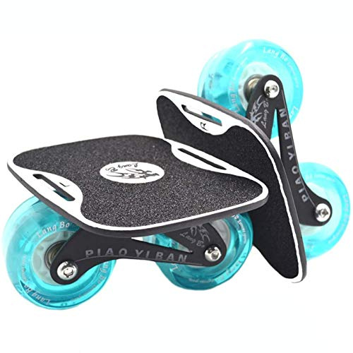 PowerRider Drift Skates Split Skateboard Portable Roller Skate Deck Freelinedrift High Rebound Skate Outdoor Sliding Teenager Adults Birthday Gift (Luminous)