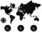 Mapa del Mundo Reloj de Pared Grande Nueva York Londres Tokio Zona horaria Personalizada Reloj de Pared silencioso sin tictac Arte de Pared geográfico de Oficina
