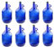 SELECTION ·1948 · ALBERTS · PREMIUM ALBERT PFÄFFLE 8X Glasballon blau 5 Liter, Henkelflasche aus Blauglas inkl. Handschraubverschluss PP35 (VPE 8 Stück)
