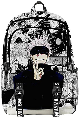 AMOMA Anime Printed Unisex Daypacks Cosplay Sukuna 3D Digitaldruck Leicht Freizeit Mehrzweck Canvas Rucksack(One Size,ComicsBlue)